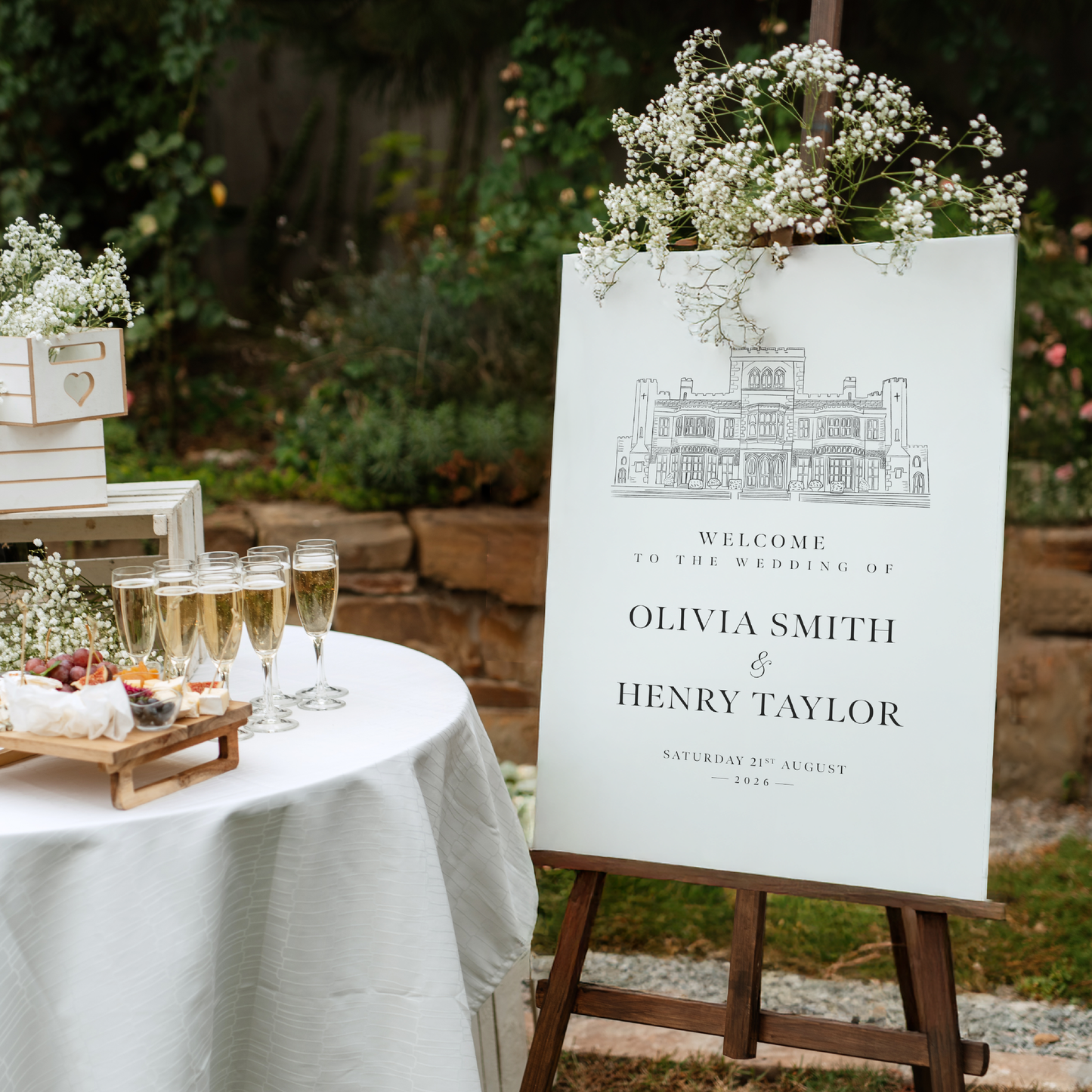 Wedding Welcome Sign - Venue Illustration