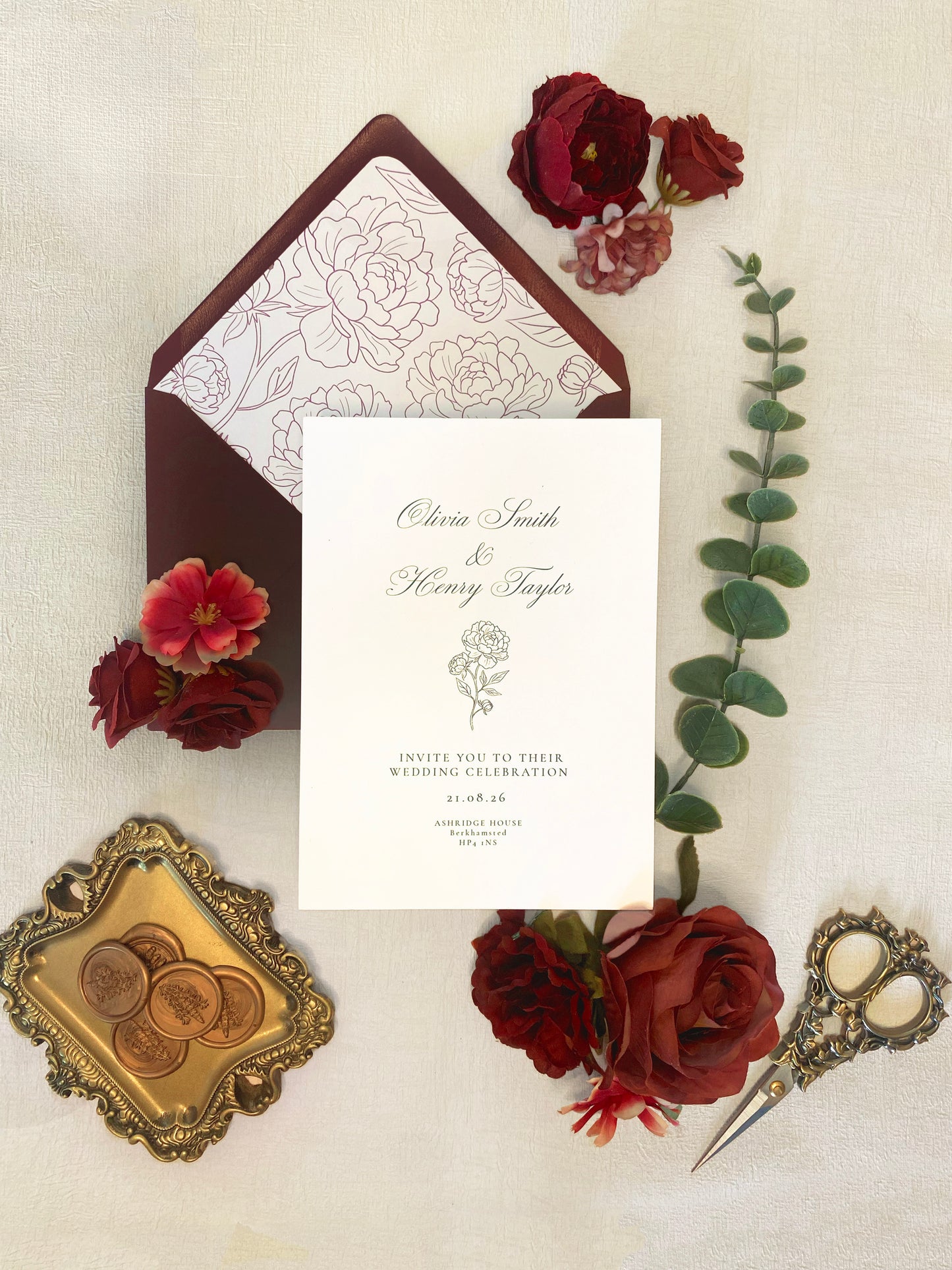Elegant Wedding Invitation Suite - Adeline