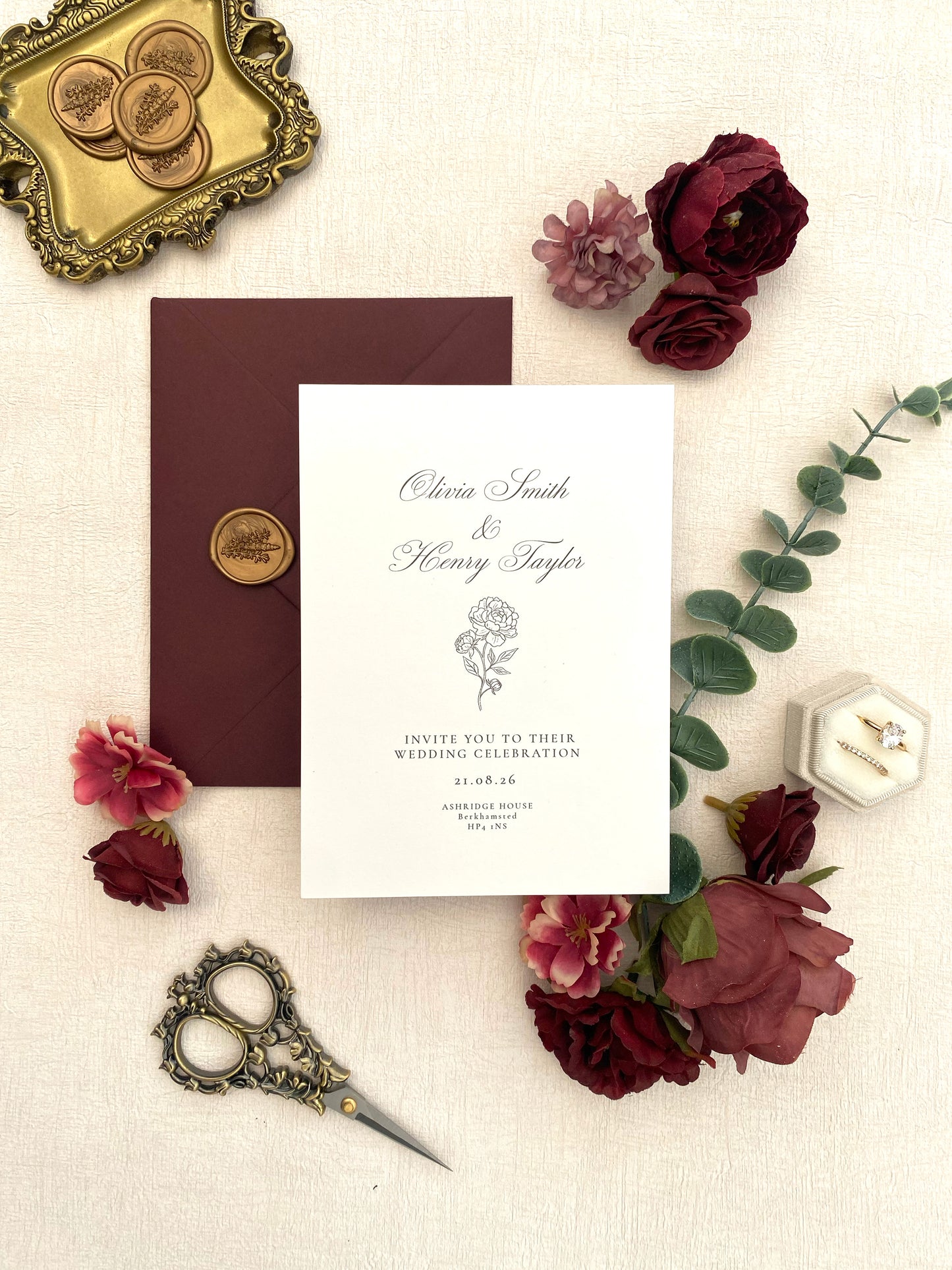 Elegant Wedding Invitation Suite - Adeline
