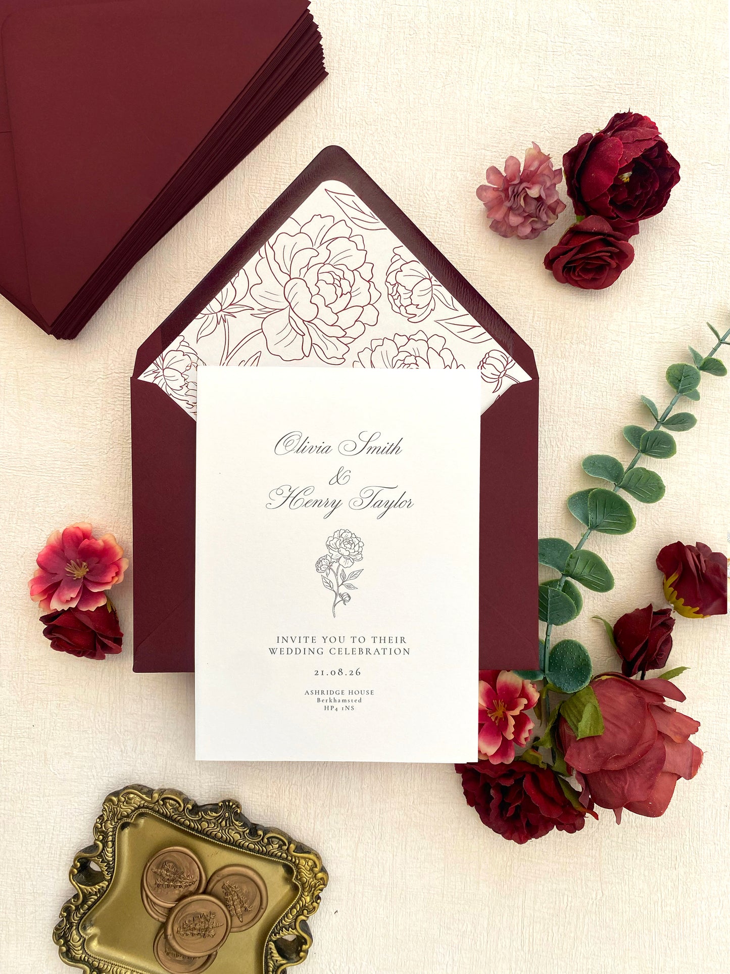Elegant Wedding Invitation Suite - Adeline