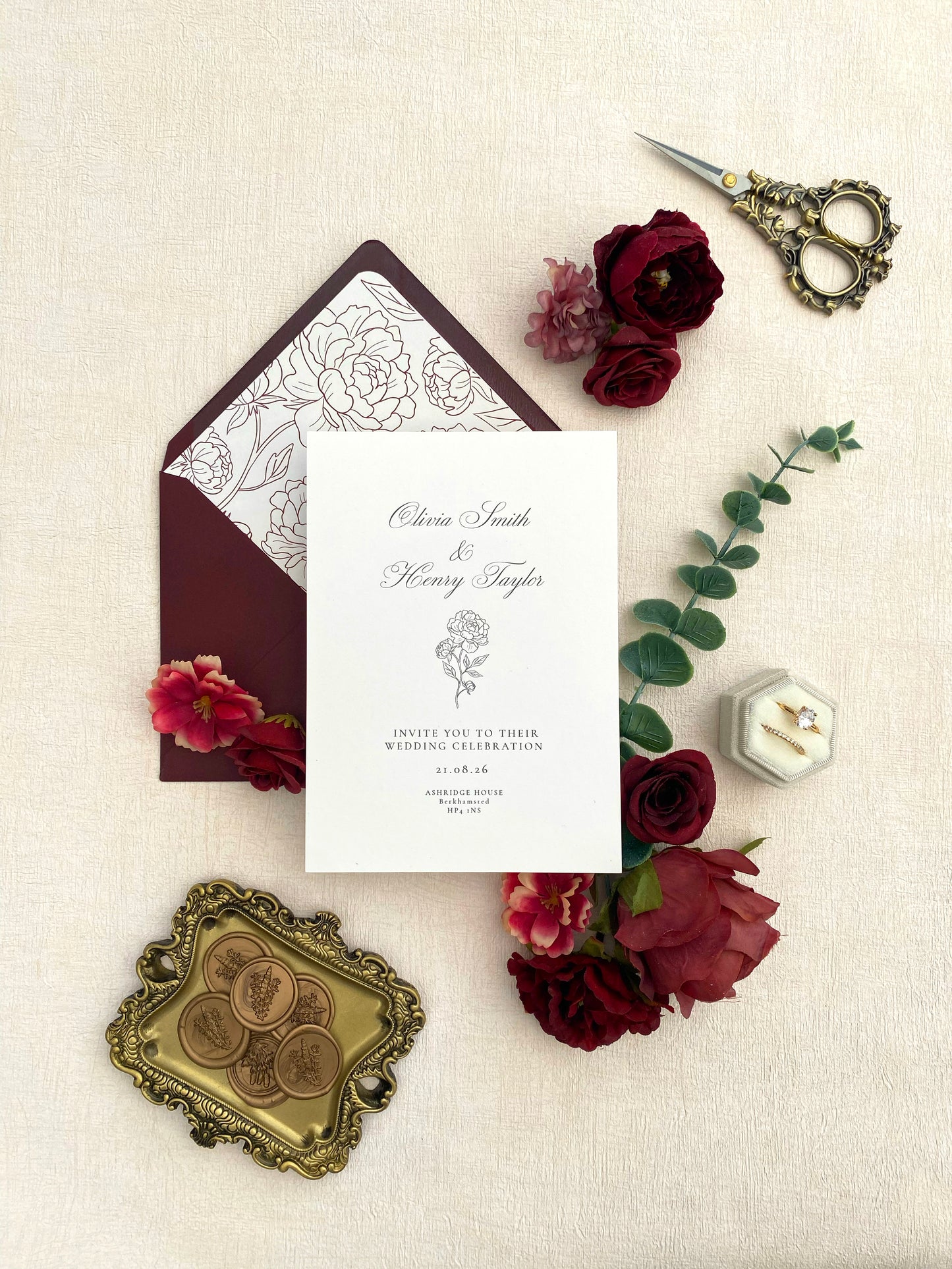 Elegant Wedding Invitation Suite - Adeline