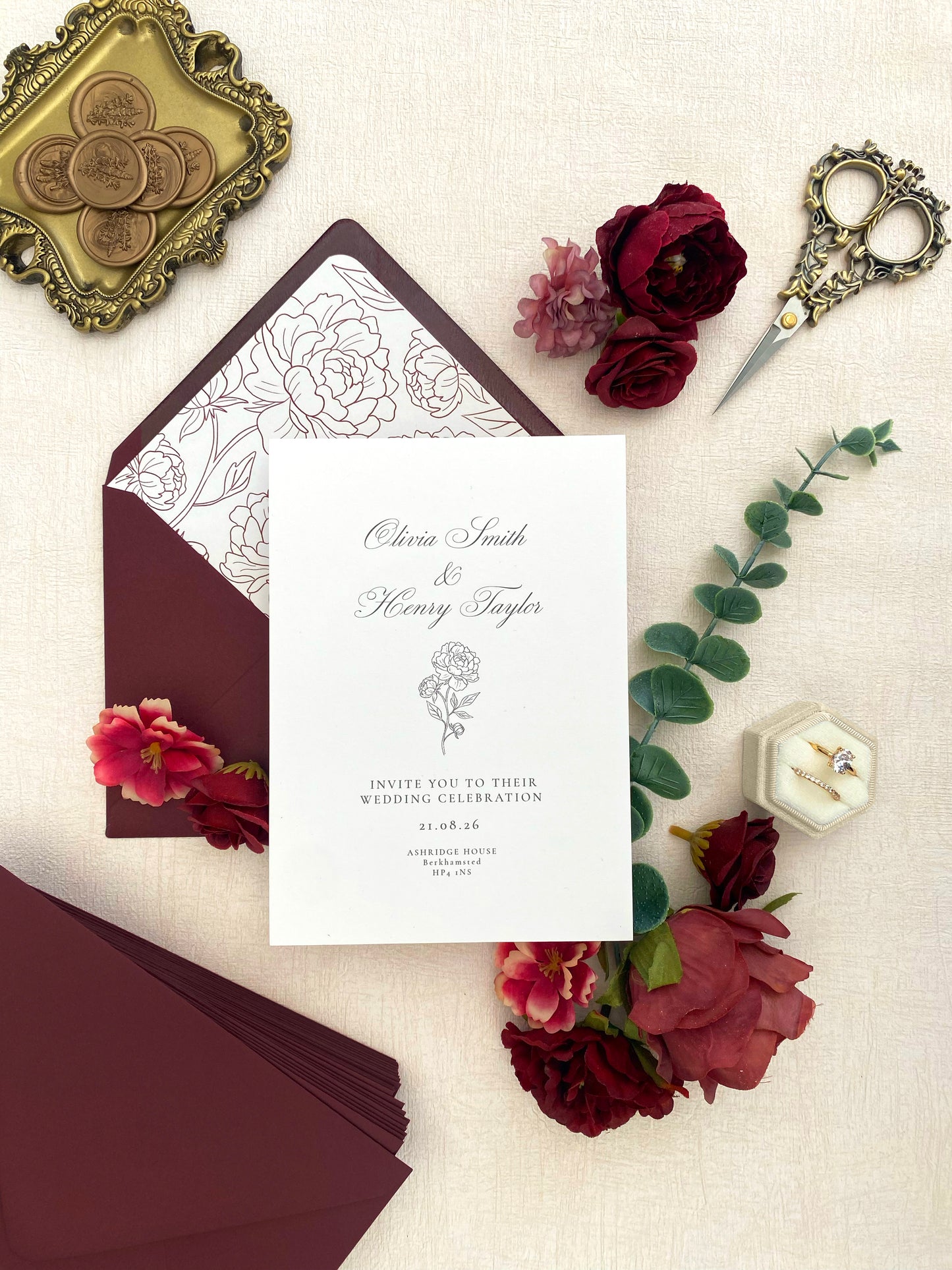 Elegant Wedding Invitation Suite - Adeline