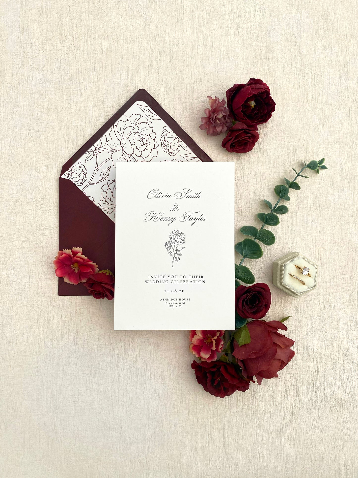 Elegant Wedding Invitation Suite - Adeline