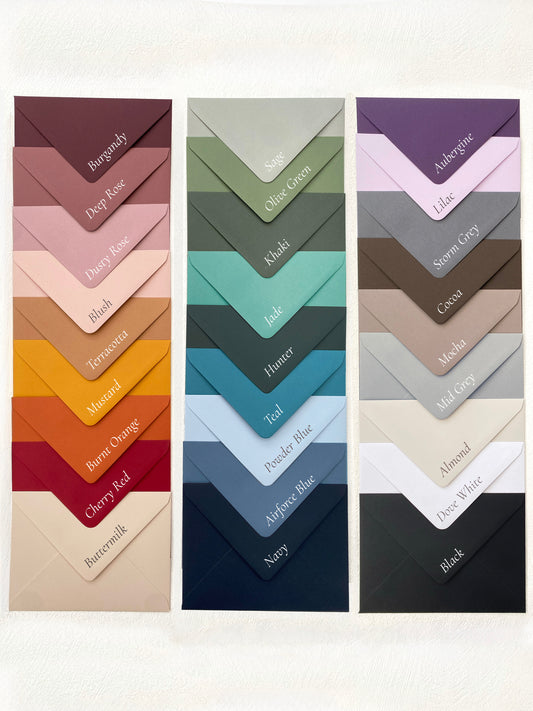 Luxury Colour Envelopes - Wedding Invitation Upgrade